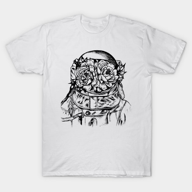 Head On The Moon T-Shirt by Akbaly